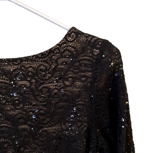 NWT Akira subtle sequin low back dress long sleeved bodycon formal dress - Picture 2 of 7